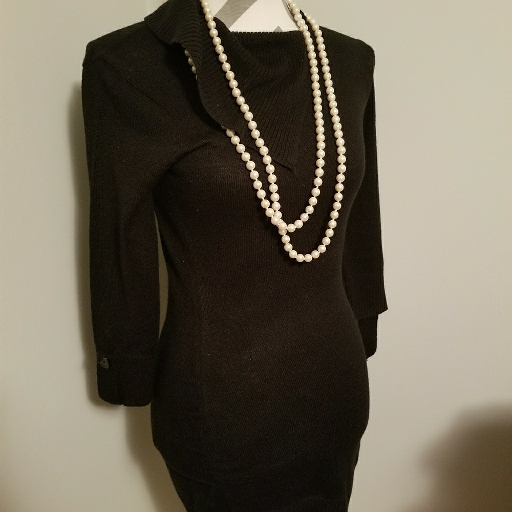 Black sweater dress